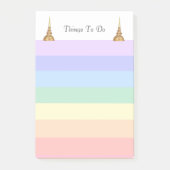 Pastel-Regenbogen-farbige Streifen Dinge zu tun Post-it Klebezettel (Vorderseite)