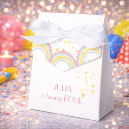 Pastel Regenbogen funkelnd Geburtstag Geschenkschachtel