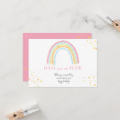 Pastel Regenbogen funkelnd glücklich Geburtstag Gr Karte (Vorderseite/Rückseite Beispiel)