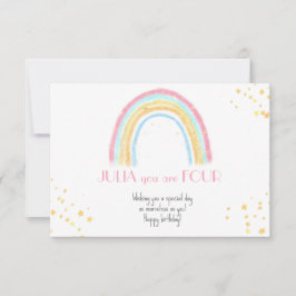Pastel Regenbogen funkelnd glücklich Geburtstag Gr Karte