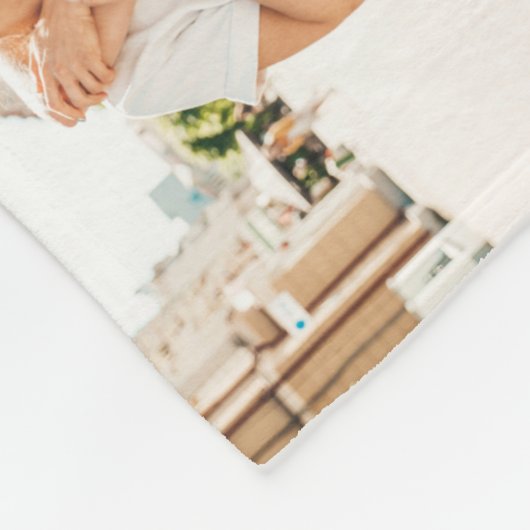 Pastel Regenbogen gürtelförmig, monogramm, einfach Fleecedecke (Ecke)