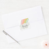 Pastel Regenbogen Kinder danken dafür Quadratischer Aufkleber (Umschlag)