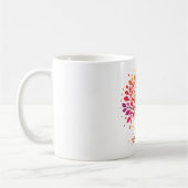 Pastel-Regenbogen-Lebensbaum-Tasse | Wasserfarben  Kaffeetasse (Links)