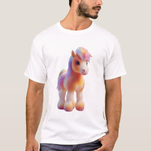 Pastel-Regenbogen-Magie-Pony-Illustration Männer T-Shirt