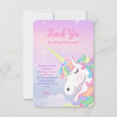 Pastel Regenbogen Magischer Geburtstag Dankeskarte (Vorderseite)