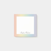 Pastel-Regenbogen mit individuellem Namen Post-it Klebezettel (Vorderseite)