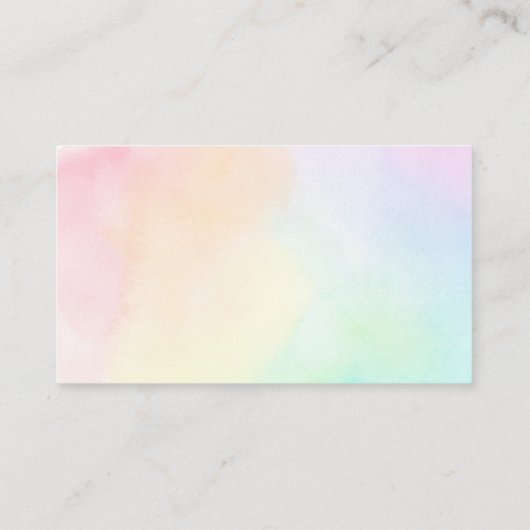 Pastel Regenbogen ombre Babydusche Windelpreisverl Begleitkarte (Rückseite)