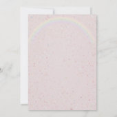 Pastel Regenbogen Pailletten Glitter Mädchen 7. Ge Einladung (Rückseite)
