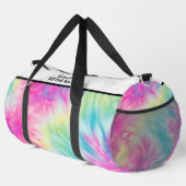 Pastel Regenbogen-Tie-Dye-Mädchen-Monogramm person Duffle Bag (Rechte Ecke)