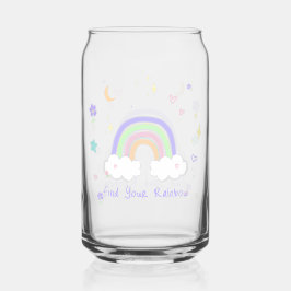 Pastel-Regenbogen-Träume Glas Can Tasse