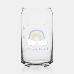 Pastel-Regenbogen-Träume Glas Can Tasse
