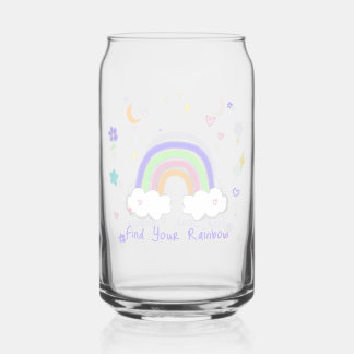 Pastel-Regenbogen-Träume Glas Can Tasse