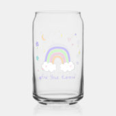 Pastel-Regenbogen-Träume Glas Can Tasse (Rückseite)