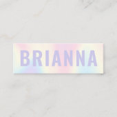 Pastel Regenbogen Trend modern minimalistisch Mini Visitenkarte (Vorderseite)