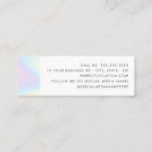 Pastel Regenbogen Trend modern minimalistisch Mini Visitenkarte (Rückseite)