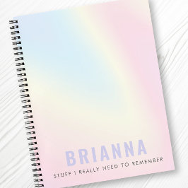 Pastel Regenbogen trendy modernes minimalistisches Notizblock