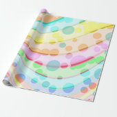 Pastel-Regenbogen von Ribbons und Blasen Geschenkpapier (Ungerollt)