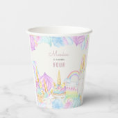 Pastel Regenbogen zum süßen Geburtstag Pappbecher (Rückseite)