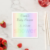 Pastel-Regenbogendusche Personalisiert Serviette (Beispiel)