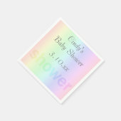 Pastel-Regenbogendusche Personalisiert Serviette (Ecke)