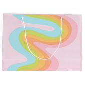 Pastel-Regenbogenkniggle Große Geschenktüte (Rückseite)