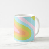 Pastel-Regenbogenkniggle Kaffeetasse (VorderseiteRechts)