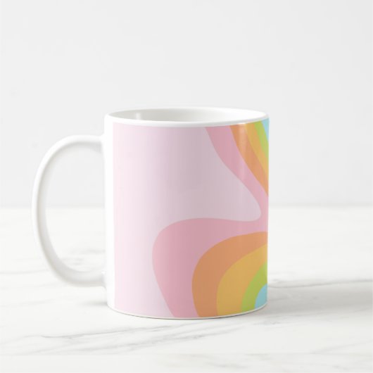 Pastel-Regenbogenkniggle Kaffeetasse (Links)