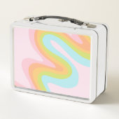 Pastel-Regenbogenkniggle Metall Brotdose (Rückseite)