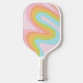 Pastel-Regenbogenkniggle Pickleball Schläger (Rückseite)