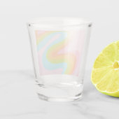 Pastel-Regenbogenkniggle Schnapsglas (Rückseite)