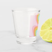 Pastel-Regenbogenkniggle Schnapsglas (Links)