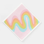 Pastel-Regenbogenkniggle Serviette (Ecke)