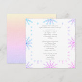 Pastel Regenbogenkristall Einladung (Vorne/Hinten)