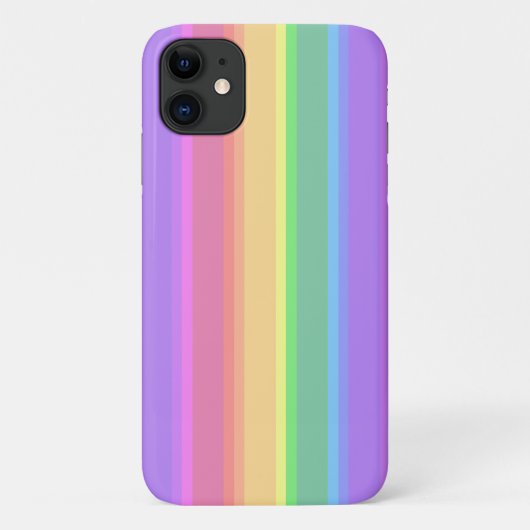 Pastel-Regenbogenstreifen Case-Mate iPhone Hülle (Rückseite)