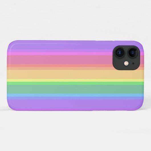 Pastel-Regenbogenstreifen Case-Mate iPhone Hülle (Rückseite (Horizontal))