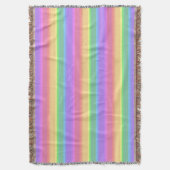 Pastel-Regenbogenstreifen Decke (Vorderseite Vertikal)