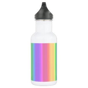 Pastel-Regenbogenstreifen Edelstahlflasche