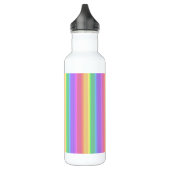Pastel-Regenbogenstreifen Edelstahlflasche (Links)