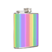 Pastel-Regenbogenstreifen Flachmann (Rechts)