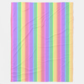 Pastel-Regenbogenstreifen Fleecedecke (Vorderseite)