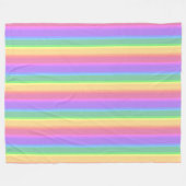 Pastel-Regenbogenstreifen Fleecedecke (Vorderseite (Horizontal))