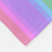 Pastel-Regenbogenstreifen Fleecedecke (Ecke)