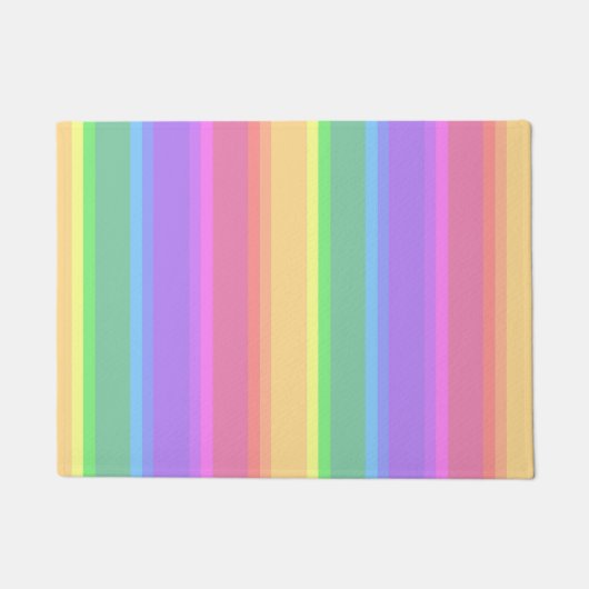 Pastel-Regenbogenstreifen Fußmatte (Vorderseite)
