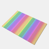 Pastel-Regenbogenstreifen Fußmatte (Schrägansicht)