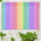 Pastel-Regenbogenstreifen Geschirrtuch (Gefaltet)