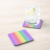 Pastel-Regenbogenstreifen Getränkeuntersetzer (Rechte Seite)