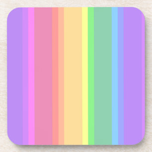 Pastel-Regenbogenstreifen Getränkeuntersetzer