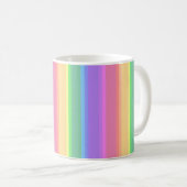 Pastel-Regenbogenstreifen Kaffeetasse (VorderseiteRechts)
