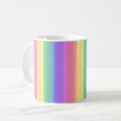 Pastel-Regenbogenstreifen Kaffeetasse (Vorderseite Links)