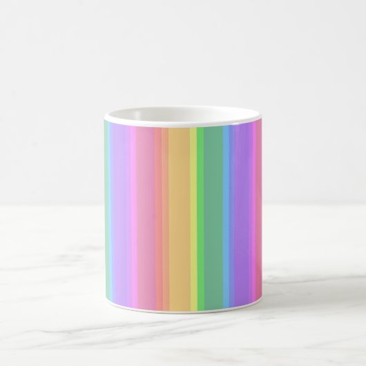 Pastel-Regenbogenstreifen Kaffeetasse (Mittel)